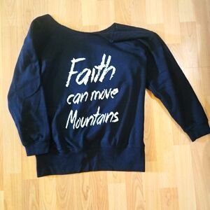 Faith Can Move Mountains Sweatshirt Sz Small